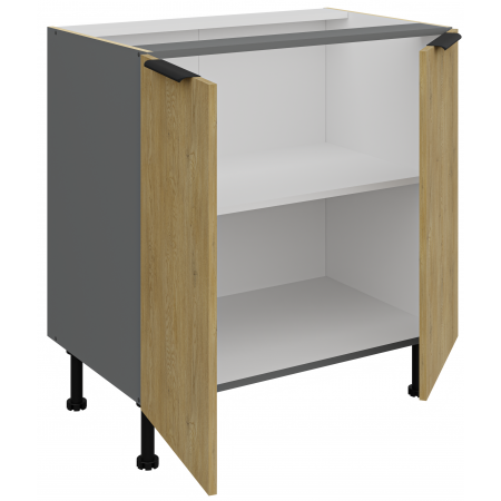 Szafka dolna 80 cm CREMA dąb cremona / antracyt 80 D 2F BB